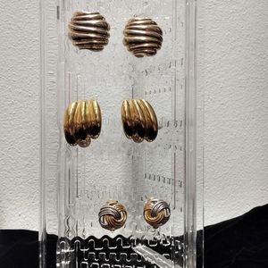 Earrings vintage 3 pair clip on choose one